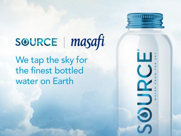 Masafi在阿联酋推出世界上第一个可再生饮用水SOURCE